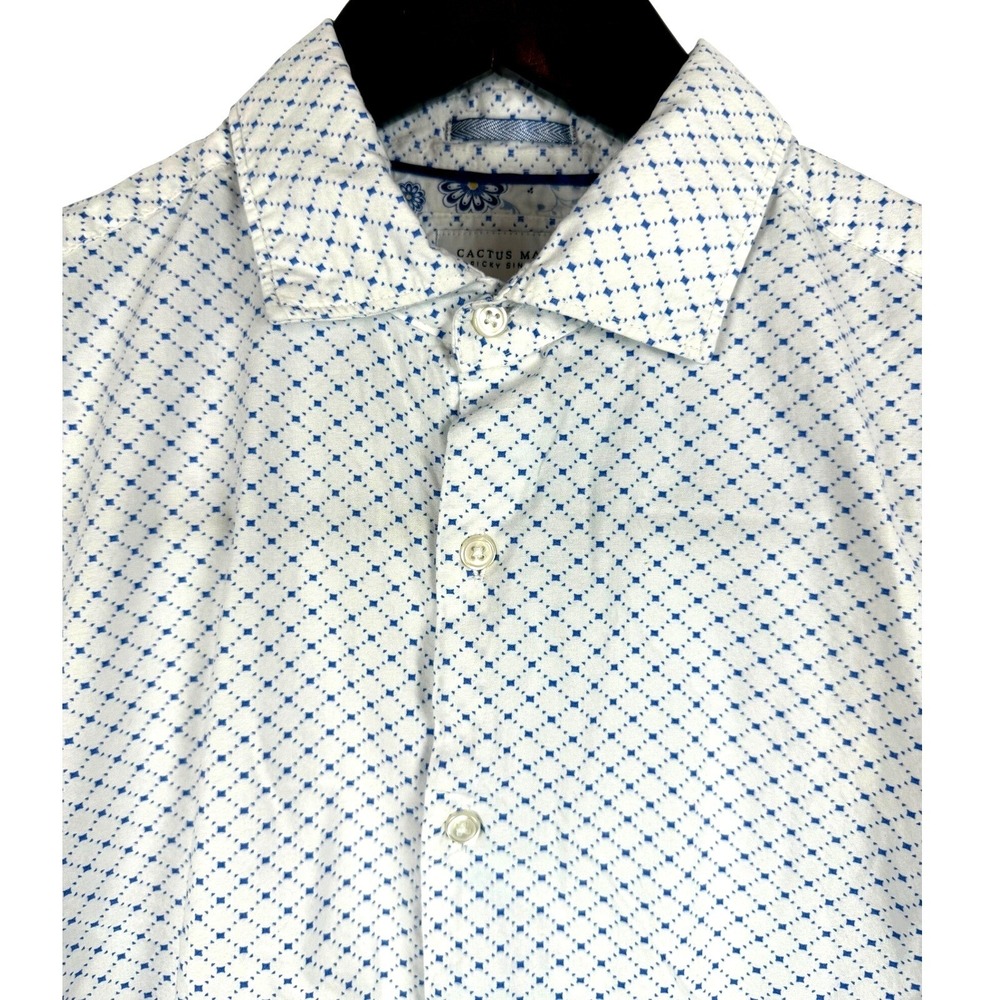 Cactus Man Ricky Singh Men's Geometric Print Short Sleeve Casual Shirt